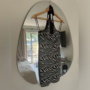 NWT zebra halter mini dress